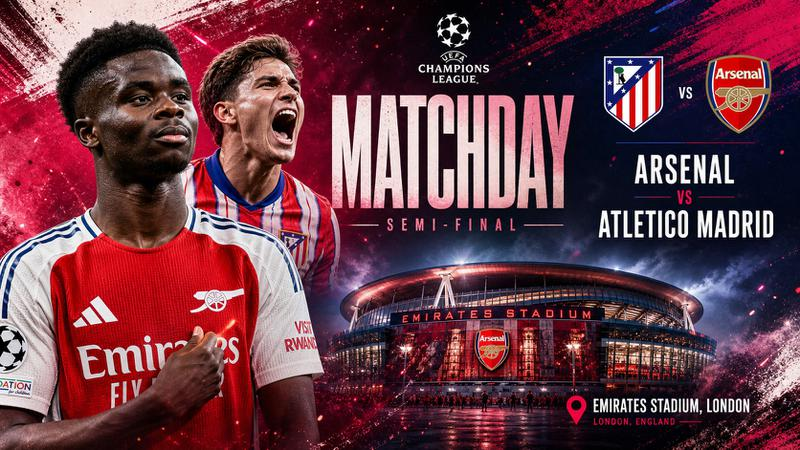 Arsenal vs Atletico Madrid Semifinal Liga Champions